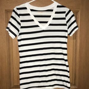 White & Black Striped Tee!